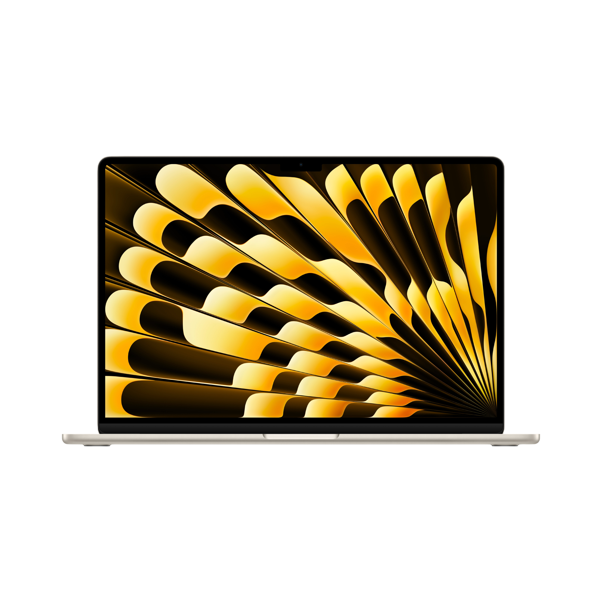 MacBook Air 15-inch (2022) – M2 Chip, 8‑Core CPU & 10‑Core GPU, 8GB RAM, 256GB SSD – Model MQKU3 (Starlight, English Keyboard) - alAsil